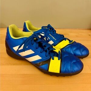 Adidas Nitrocharge 3.0 TF Blue/White Turf Football Boots Size 8 Used Good Cond